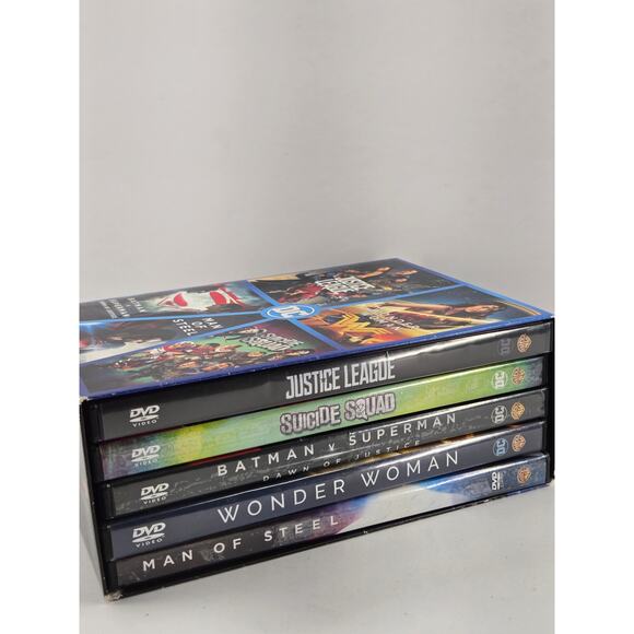 DC 5 Movie DVD Boxset: Suicide Squad | Man of Steel | Wonder Woman + More | Lot - Picture 4 of 4